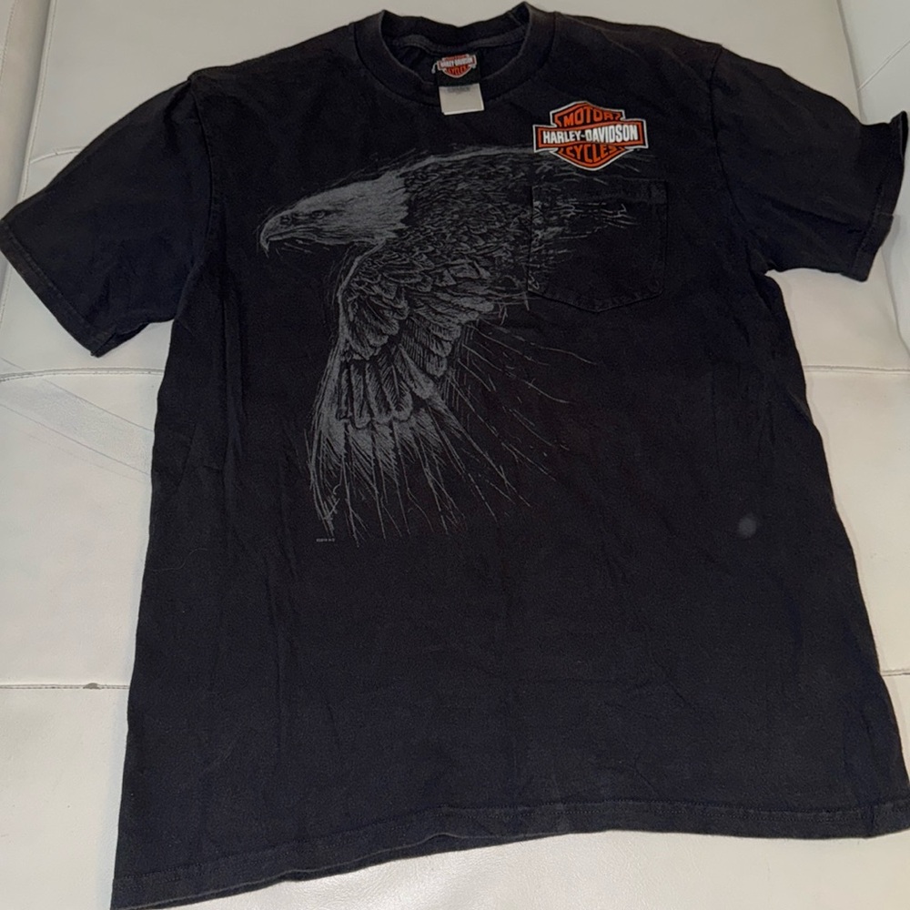 Faded black Harley Davidson Reno Nevada motorcycle tee shirt Large
